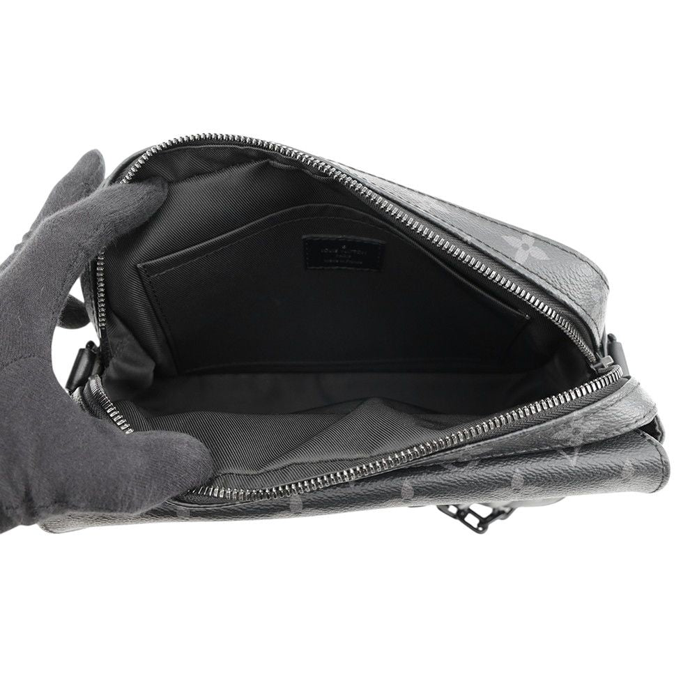 Louis Vuitton Shoulder Bag Monogram Eclipse Steamer Messenger Black — view 6
