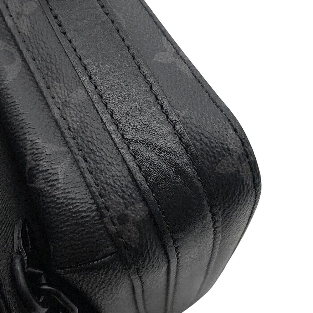Louis Vuitton Shoulder Bag Monogram Eclipse Steamer Messenger Black — view 8