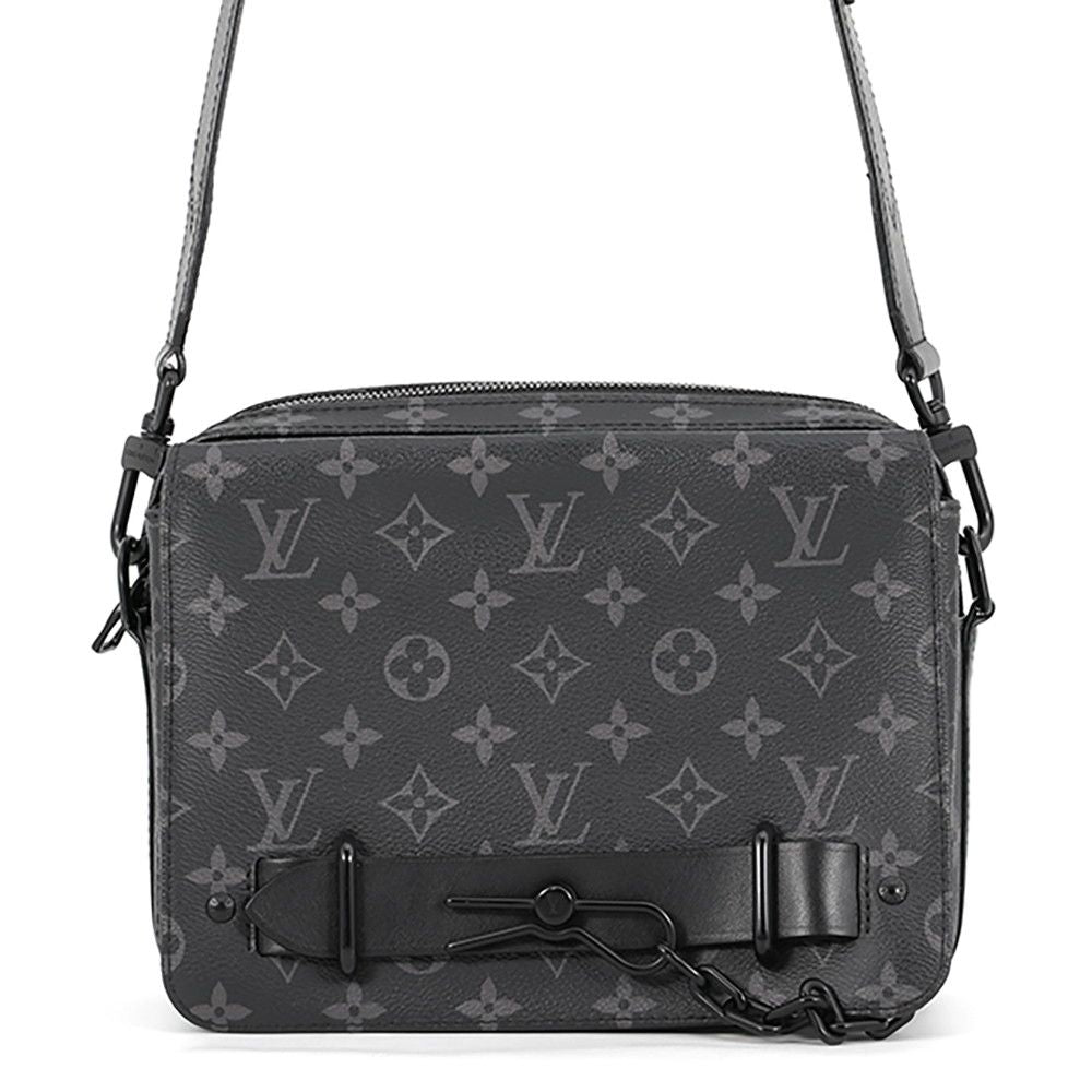 Louis Vuitton Shoulder Bag Monogram Eclipse Steamer Messenger Black