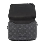 Louis Vuitton Shoulder Bag Monogram Eclipse Steamer Messenger Black — view 5