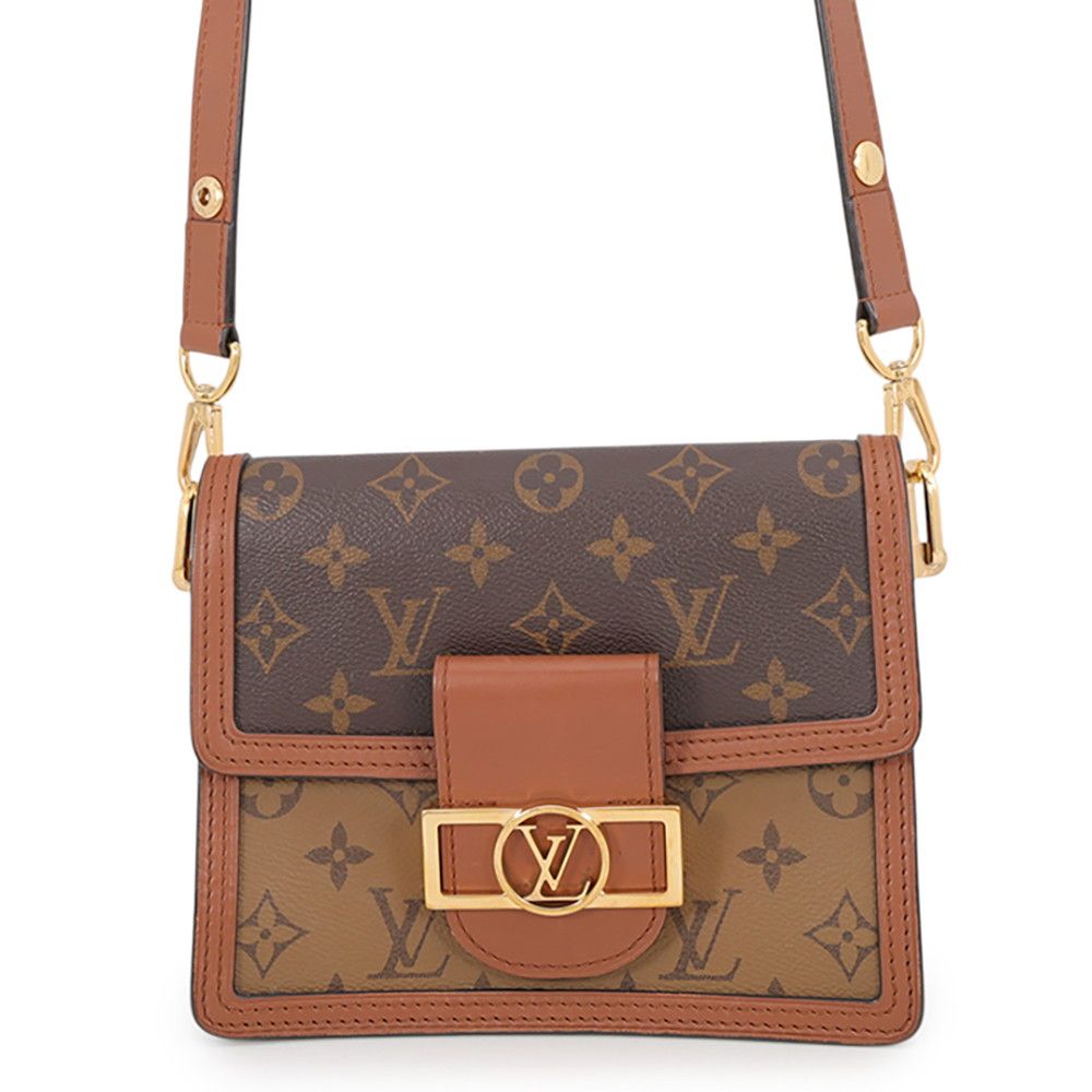 Louis Vuitton Shoulder Bag Monogram Reverse Dauphine Black