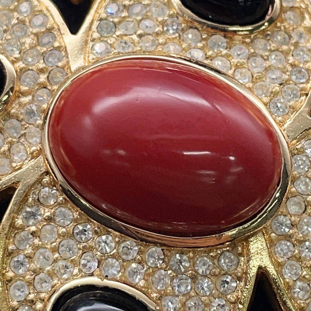 Dior Brooch Rhinestone Gold — view 8
