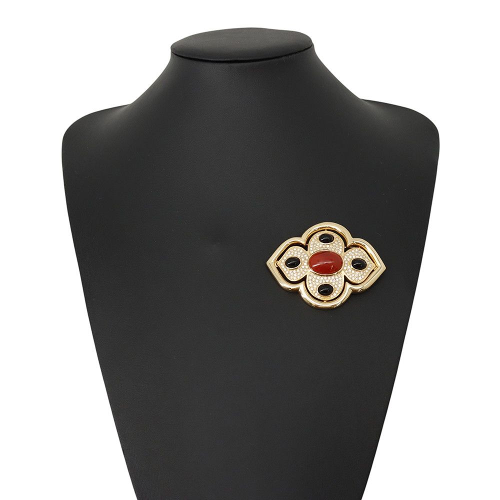 Dior Brooch Rhinestone Gold — view 4