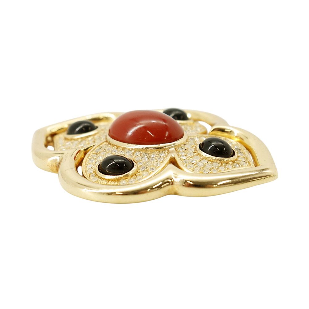 Dior Brooch Rhinestone Gold — view 2
