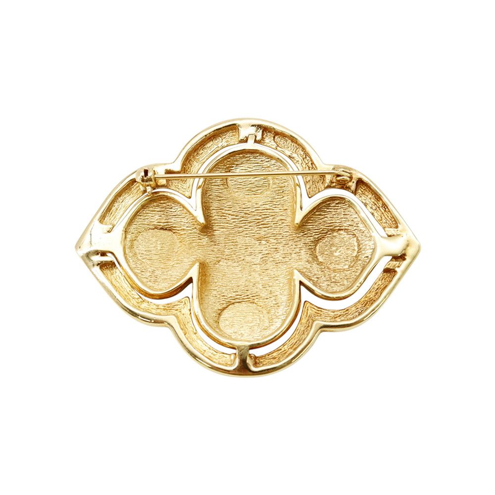 Dior Brooch Rhinestone Gold — view 3