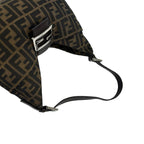 Fendi Zucca FF Logo Pattern Canvas Leather Shoulder Bag Brown — view 4