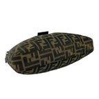 Fendi Zucca FF Logo Pattern Canvas Leather Shoulder Bag Brown — view 7