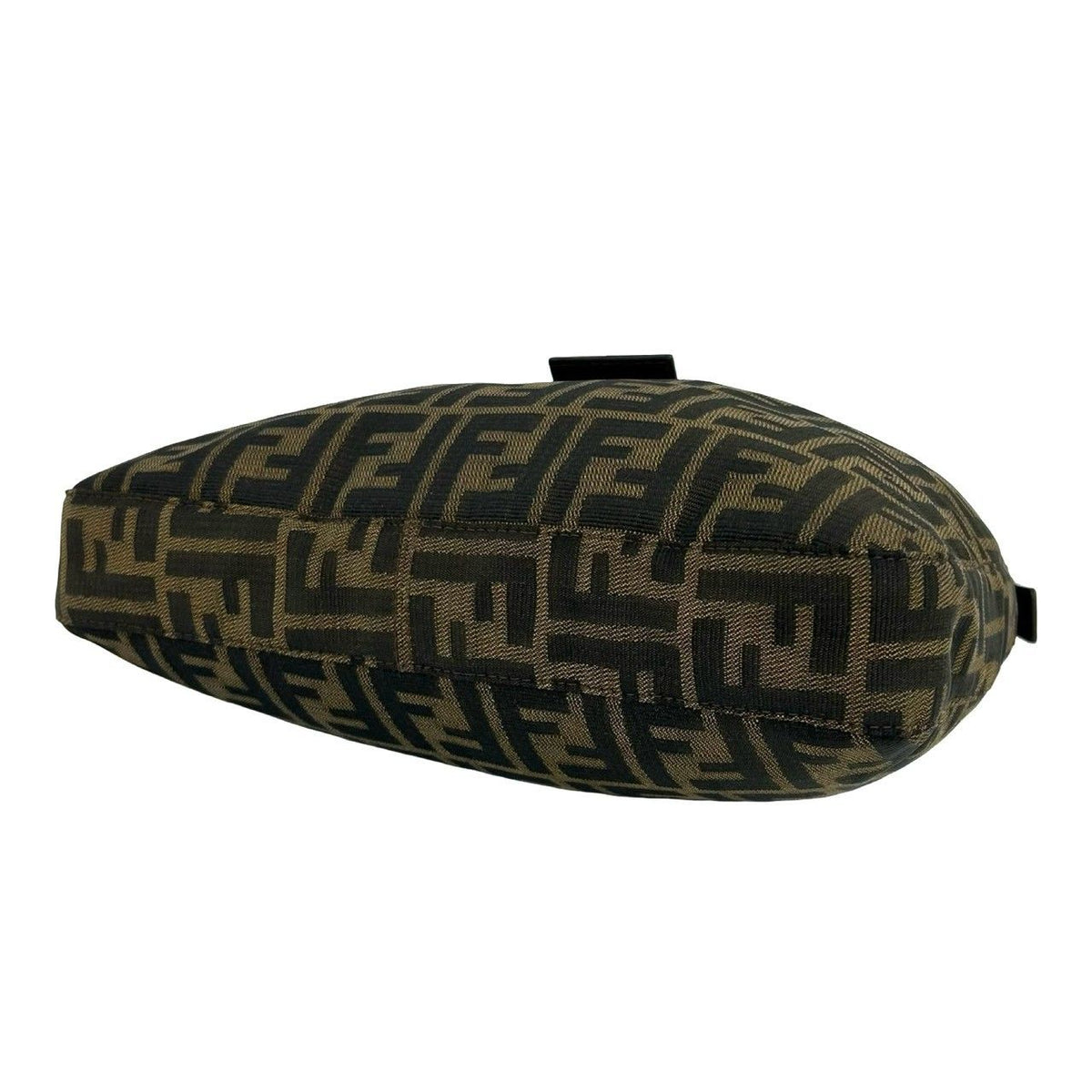 Fendi Zucca FF Logo Pattern Canvas Leather Shoulder Bag Brown — view 8