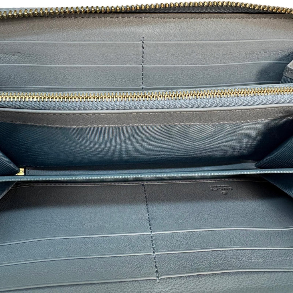 Gucci Double G Supreme Stripe Zip Around Wallet — view 6