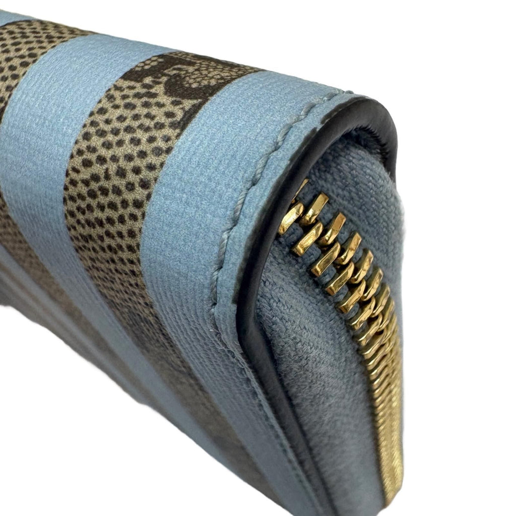 Gucci Double G Supreme Stripe Zip Around Wallet — view 5