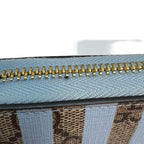 Gucci Double G Supreme Stripe Zip Around Wallet — view 3