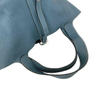 Hermes Keyed Picotin Lock GM Taurillon Clemence Tote Bag Blue Jean — view 4