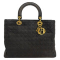 Dior Handbag Lady Large Bag Dark Brown