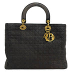Dior Handbag Lady Large Bag Dark Brown
