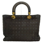 Dior Handbag Lady Large Bag Dark Brown — view 3
