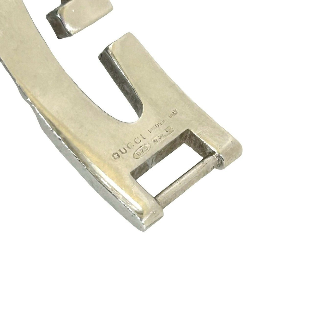 Gucci Cutout G 925 Sterling Silver Bracelet Bangle — view 3