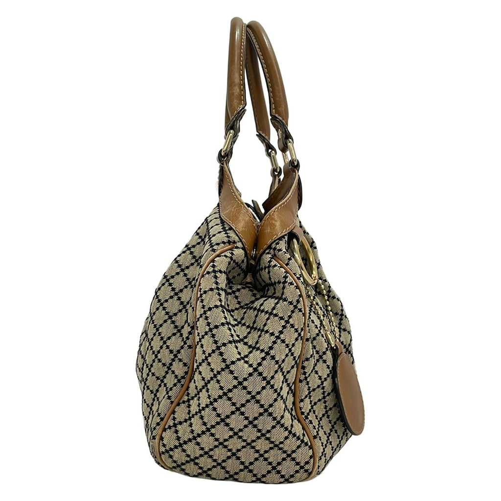 Gucci Tote Bag Sukey Beige Black Leather — view 2