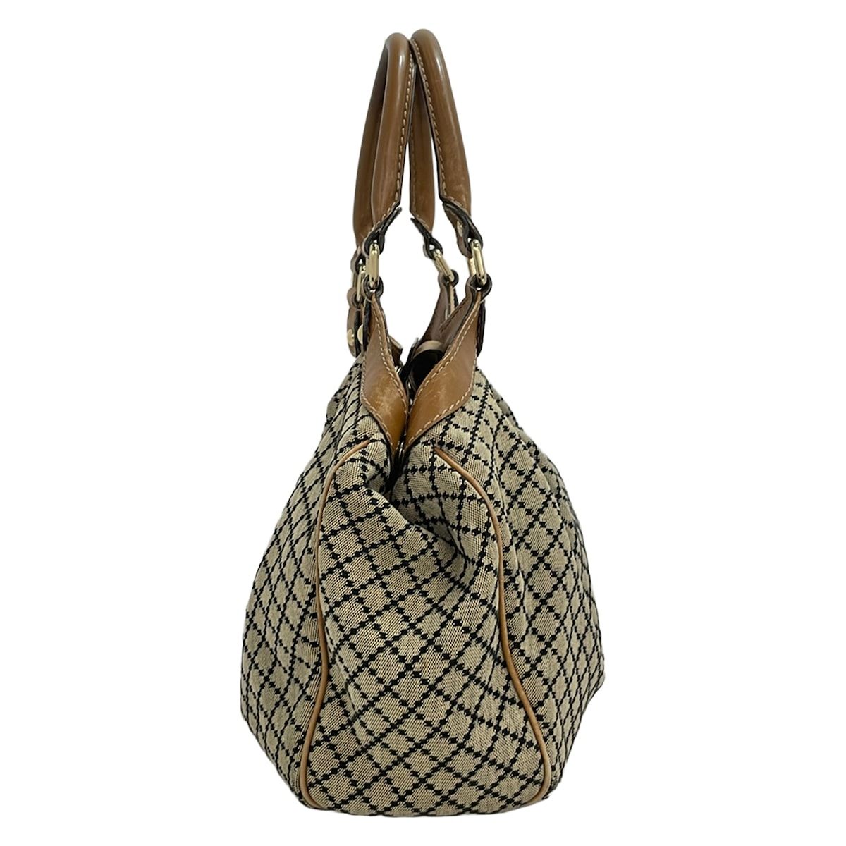 Gucci Tote Bag Sukey Beige Black Leather — view 4