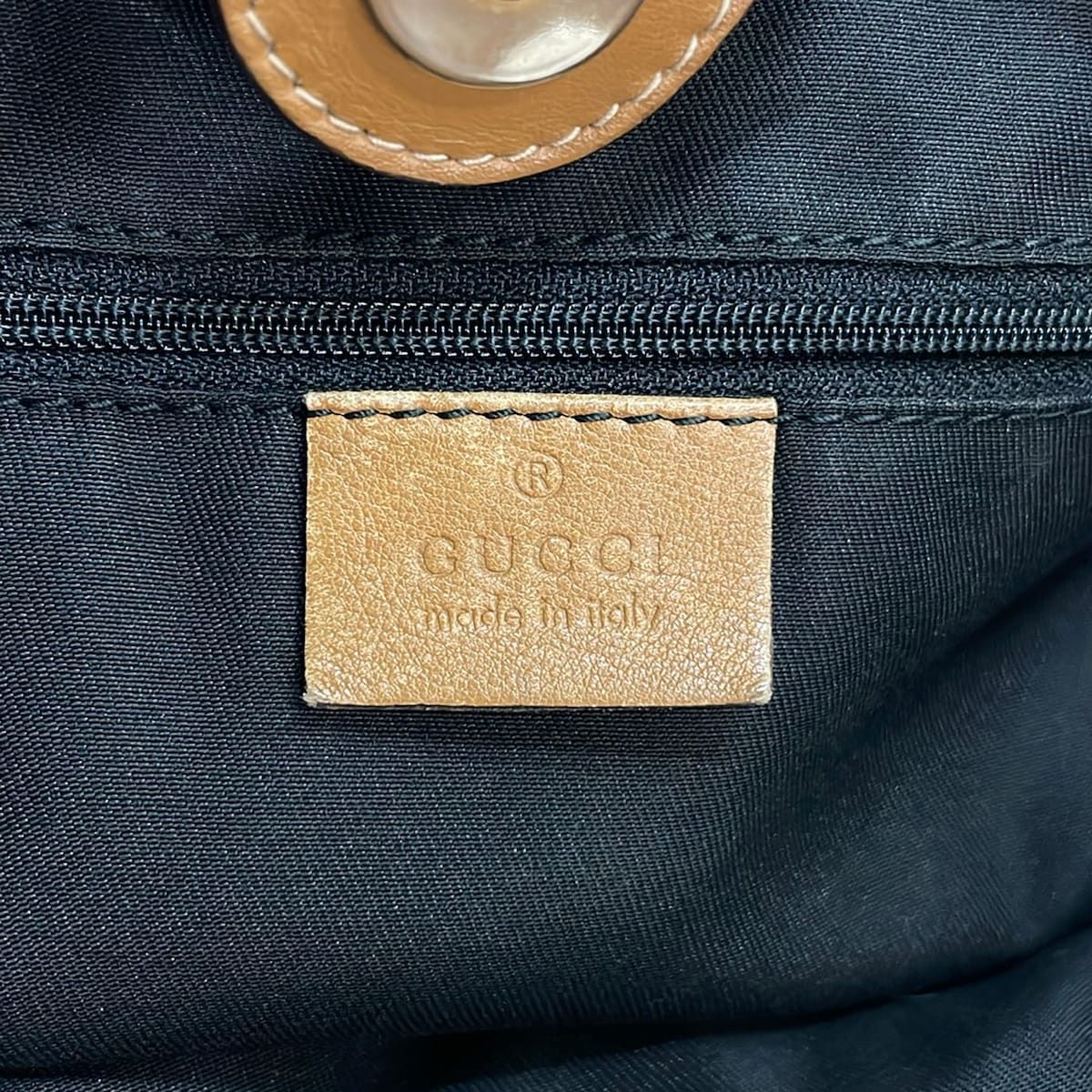 Gucci Tote Bag Sukey Beige Black Leather — view 8
