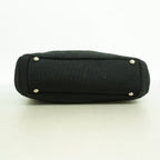 Chanel Shoulder Bag Cotton Jersey Black Silver — view 3