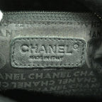 Chanel Shoulder Bag Cotton Jersey Black Silver — view 5