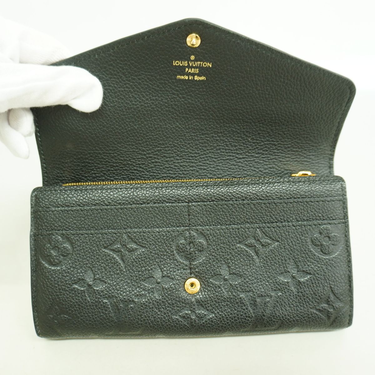 Louis Vuitton Wallet Monogram Empreinte Portefeuille Sarah Noir — view 8