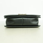 Chanel Shoulder Bag Boy Wild Stitch Leather Black Silver — view 3