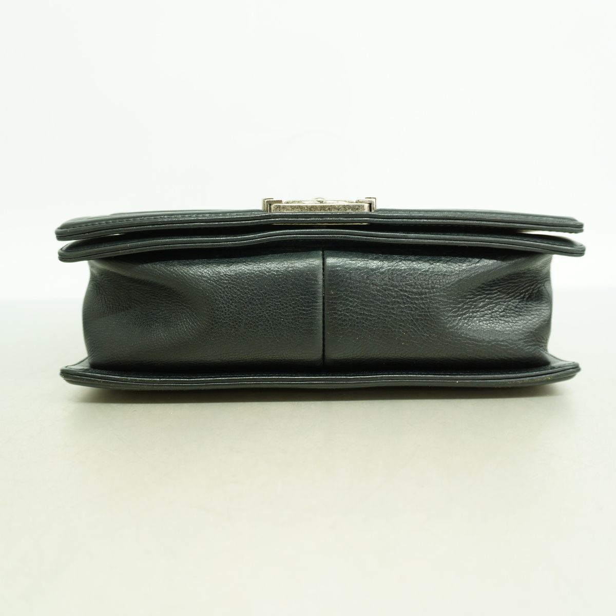 Chanel Shoulder Bag Boy Wild Stitch Leather Black Silver — view 3