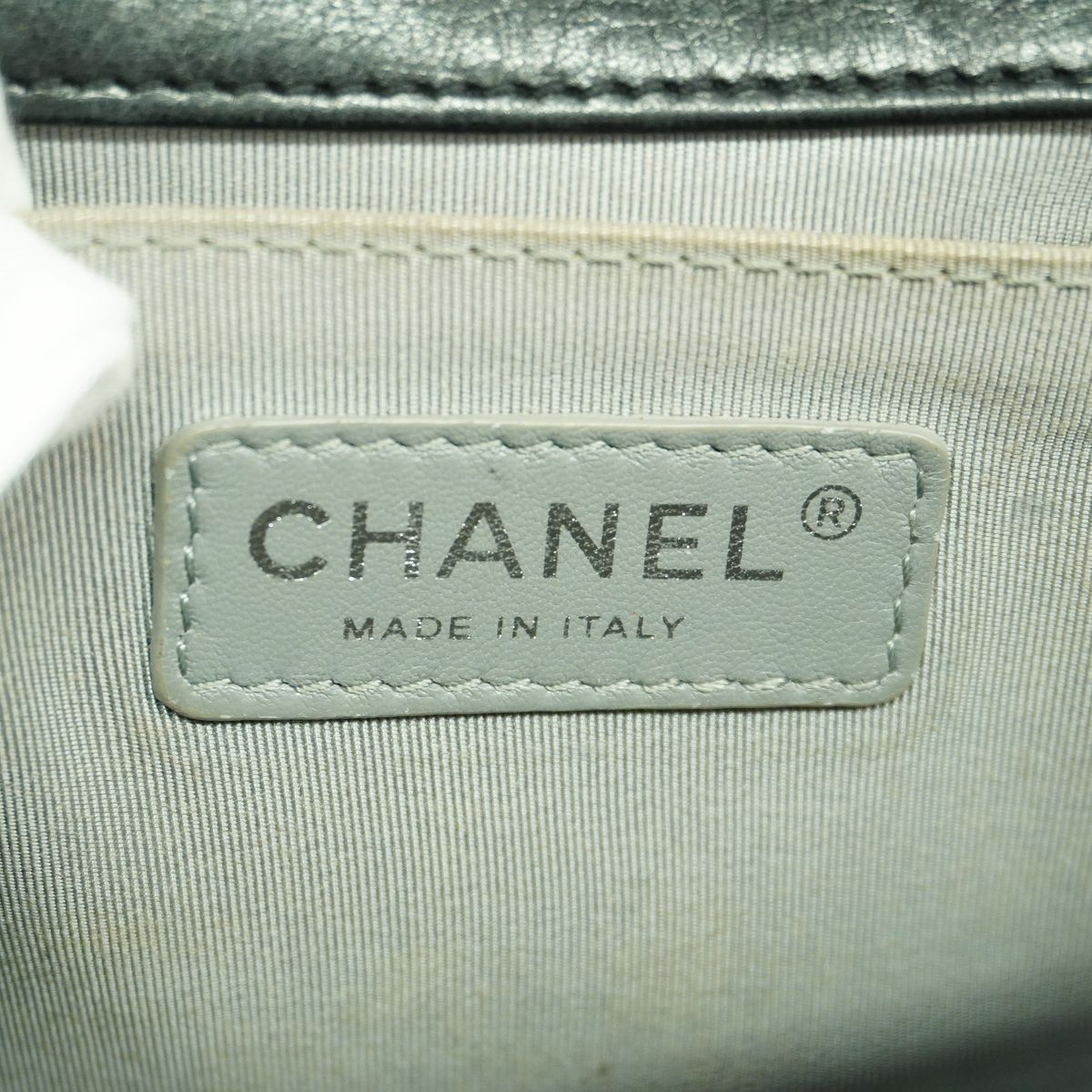 Chanel Shoulder Bag Boy Wild Stitch Leather Black Silver — view 5