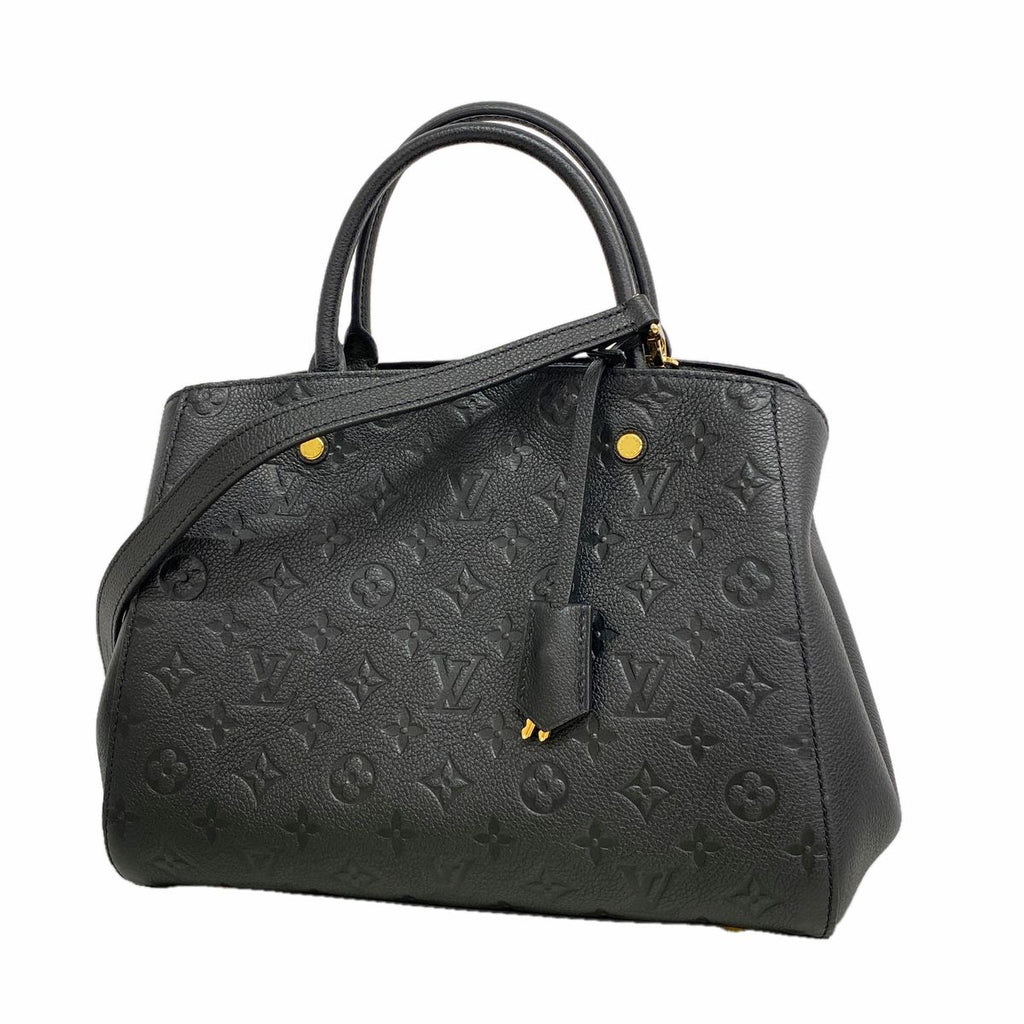 Louis Vuitton Handbag Monogram Empreinte Montaigne MM Noir 2-Way Bag
