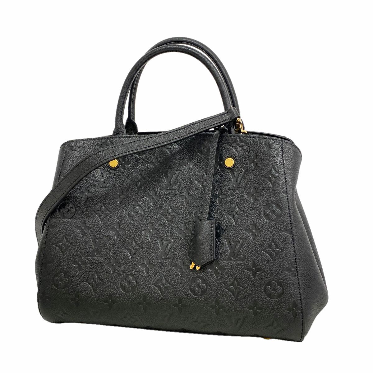 Louis Vuitton Handbag Monogram Empreinte Montaigne MM Noir 2-Way Bag