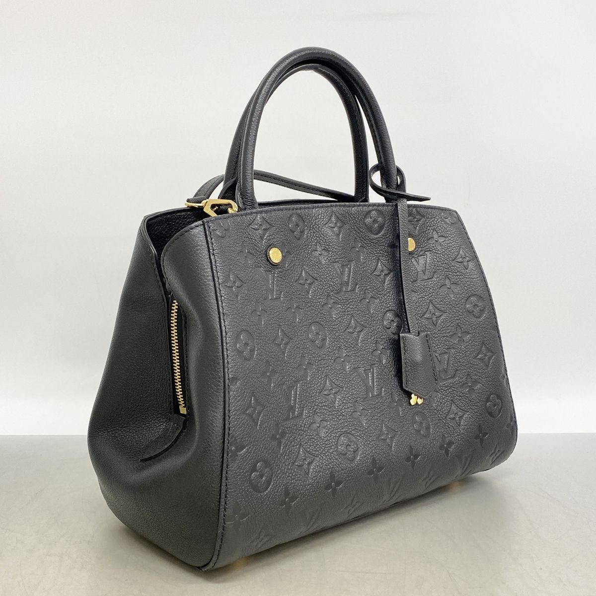 Louis Vuitton Handbag Monogram Empreinte Montaigne MM Noir 2-Way Bag — view 2