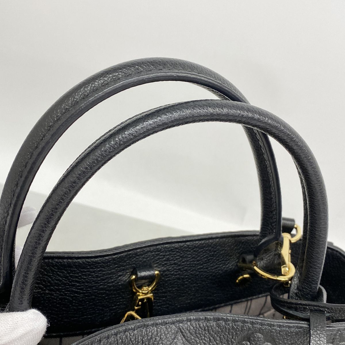 Louis Vuitton Handbag Monogram Empreinte Montaigne MM Noir 2-Way Bag — view 8