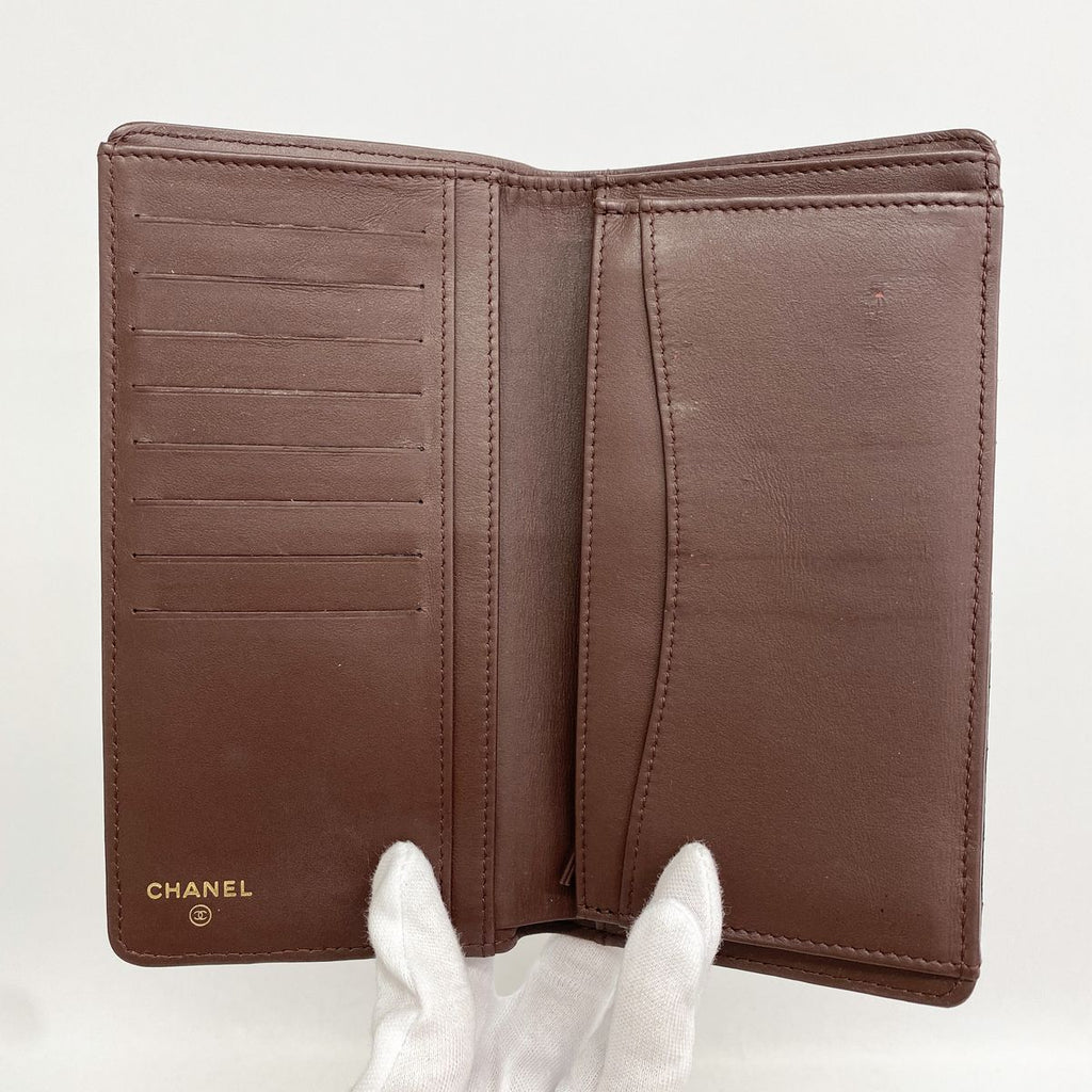Chanel Wallet Quilted Caviar Leather Black Gold — view 3