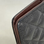 Chanel Wallet Quilted Caviar Leather Black Gold — view 6