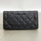 Chanel Wallet Quilted Caviar Leather Black Gold — view 8