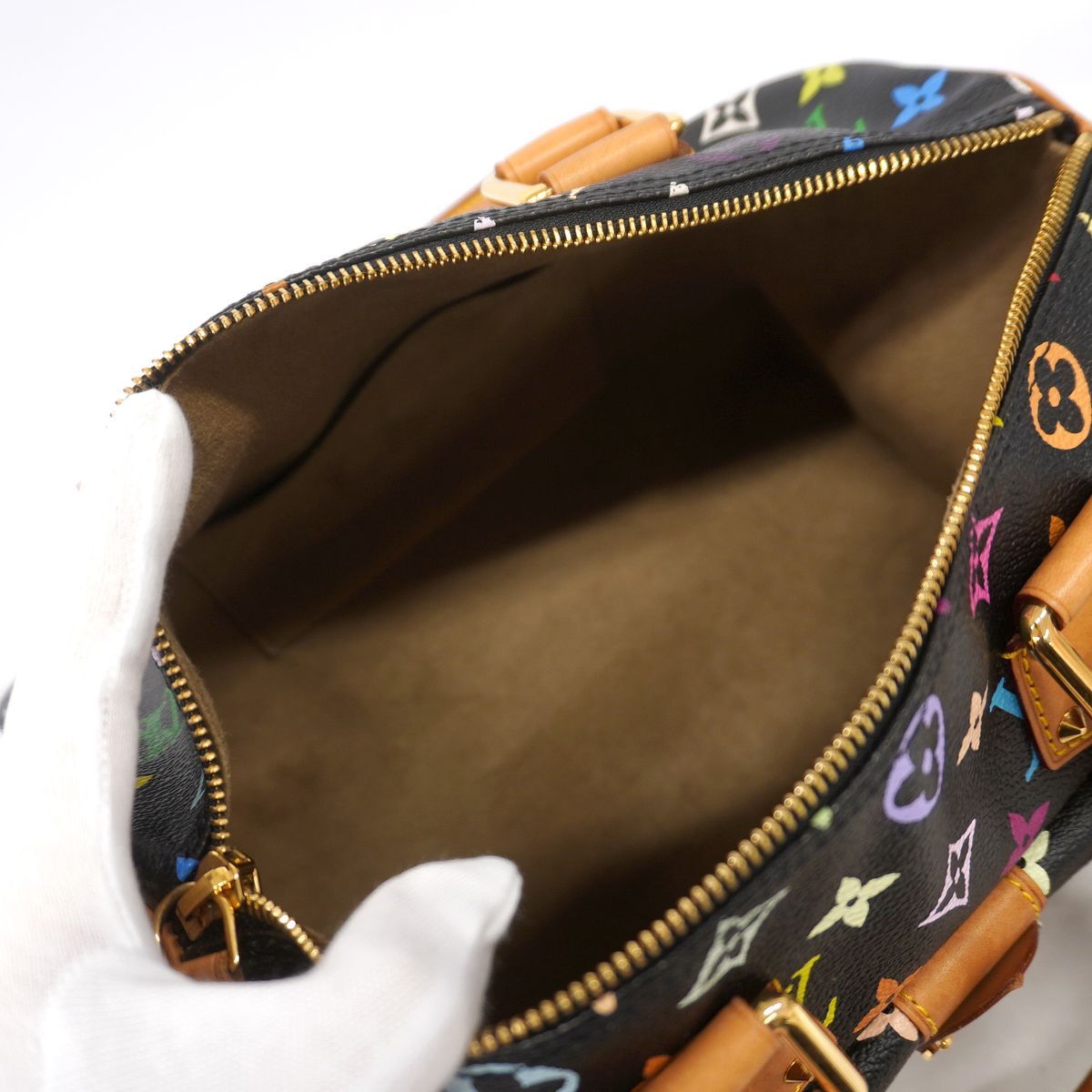 Louis Vuitton Handbag Monogram Multicolor Speedy 30 Noir — view 4