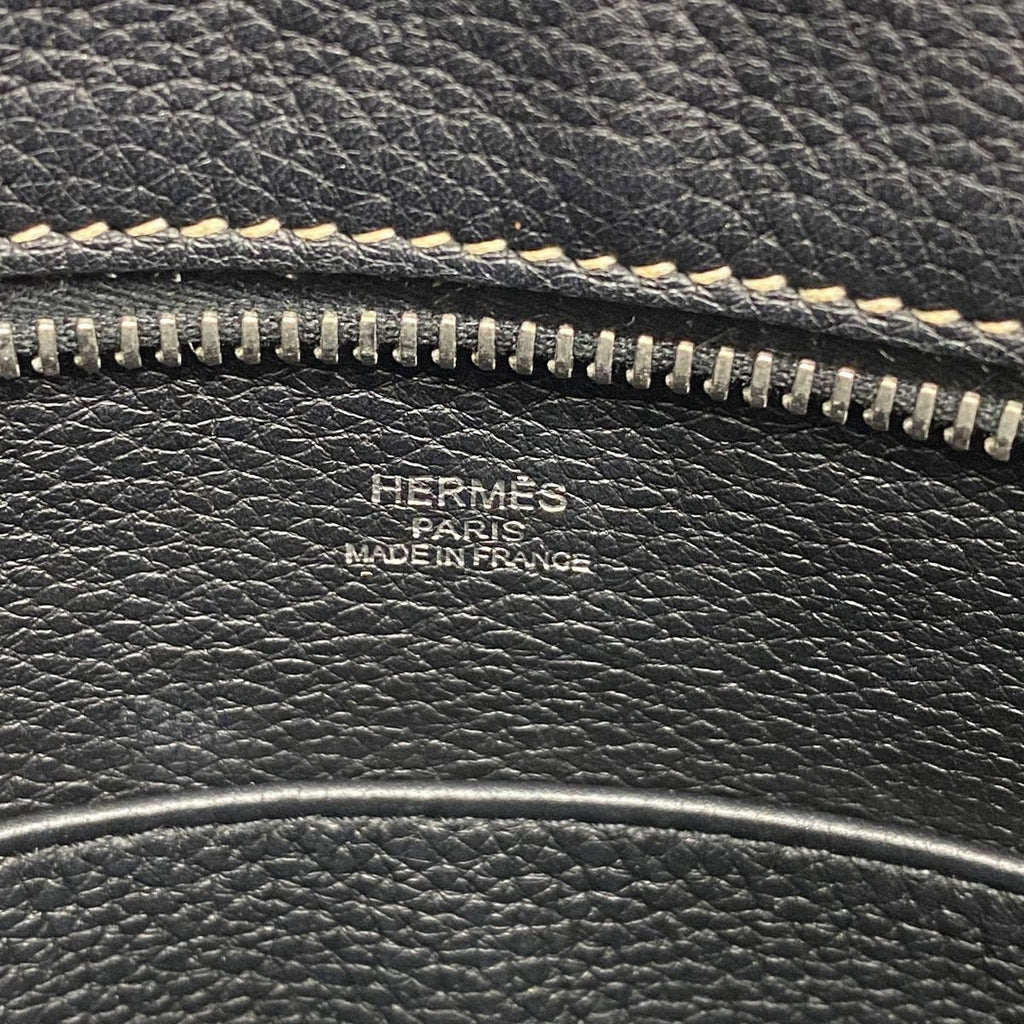 Hermes Shoulder Bag News PM Taurillon Clemence Black Silver — view 5