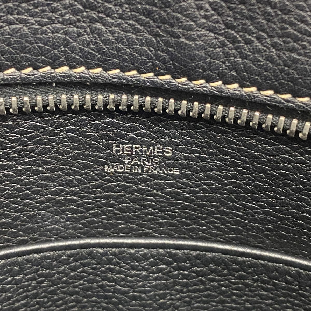 Hermes Shoulder Bag News PM Taurillon Clemence Black Silver — view 5