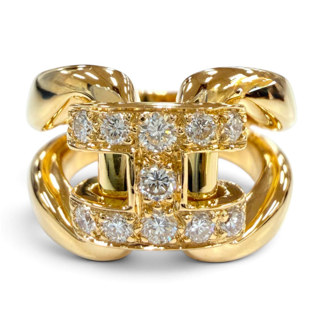 Hermes History Diamond Ring Yellow Gold 52 JP