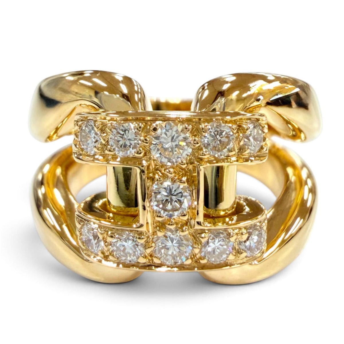 Hermes History Diamond Ring Yellow Gold 52 JP