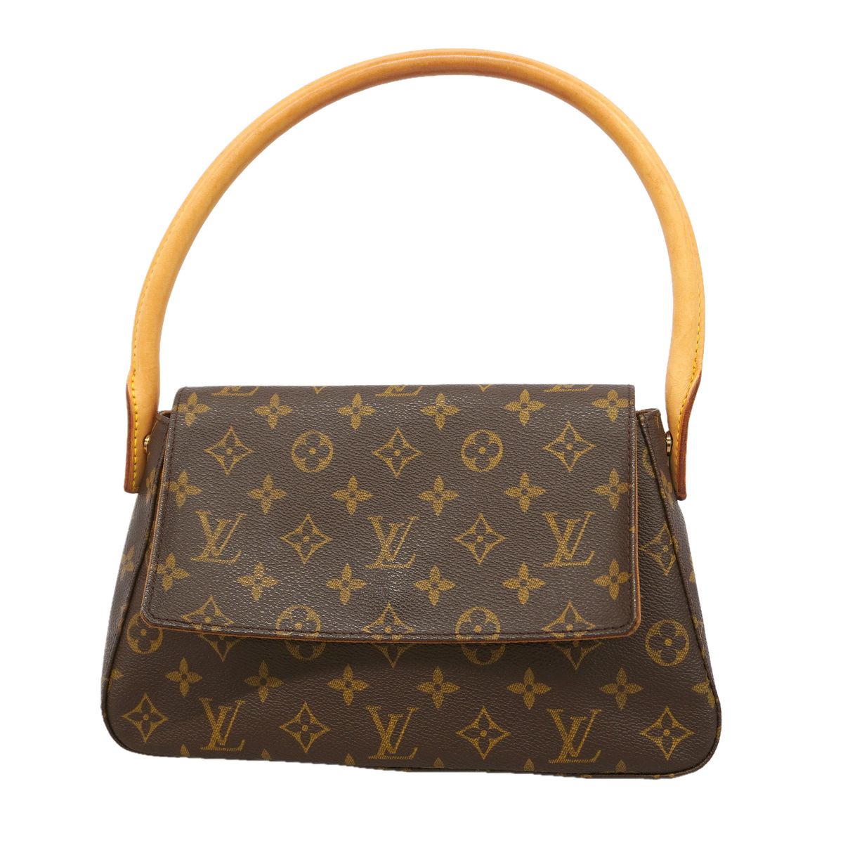 Louis Vuitton Shoulder Bag Monogram Mini Looping Brown