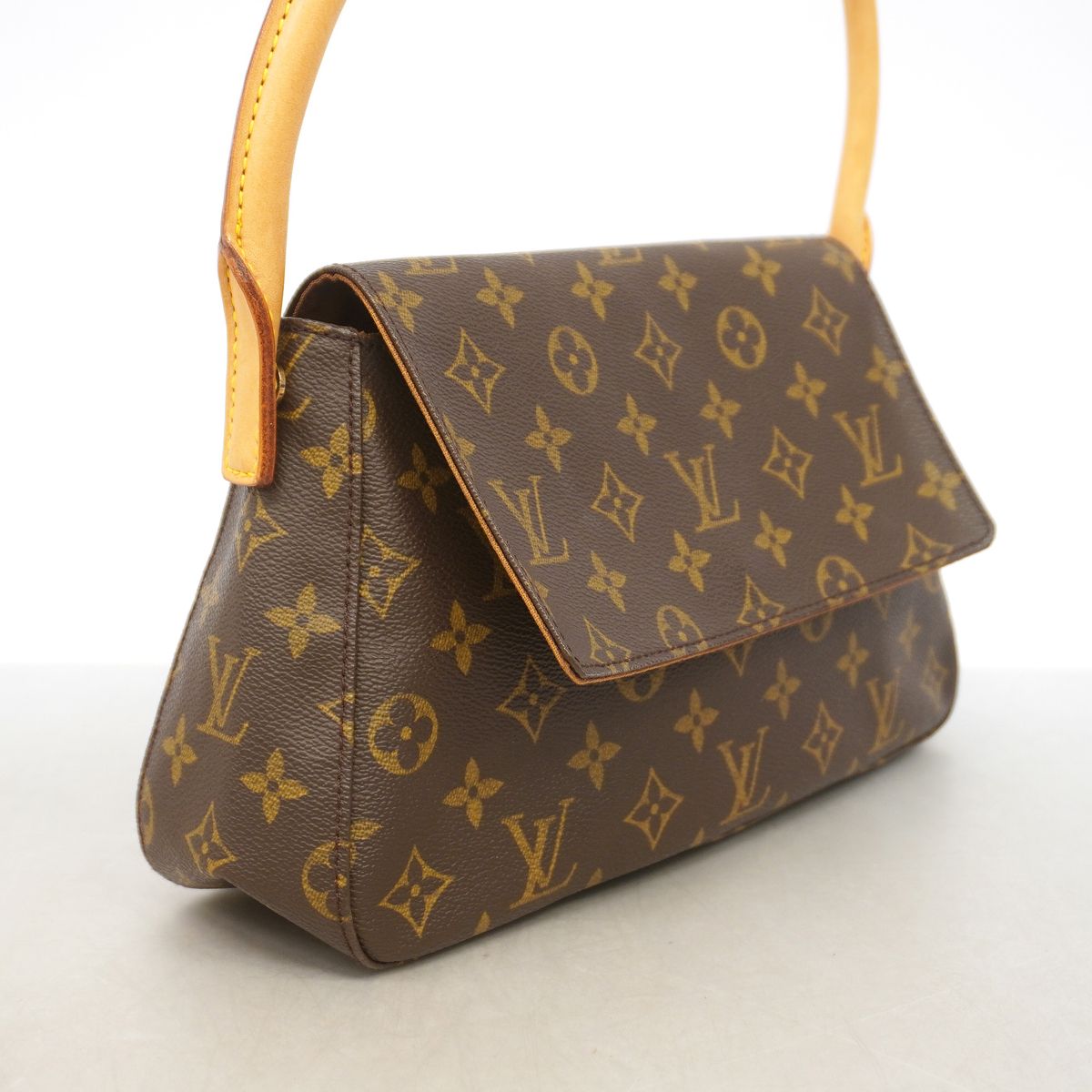 Louis Vuitton Shoulder Bag Monogram Mini Looping Brown — view 2