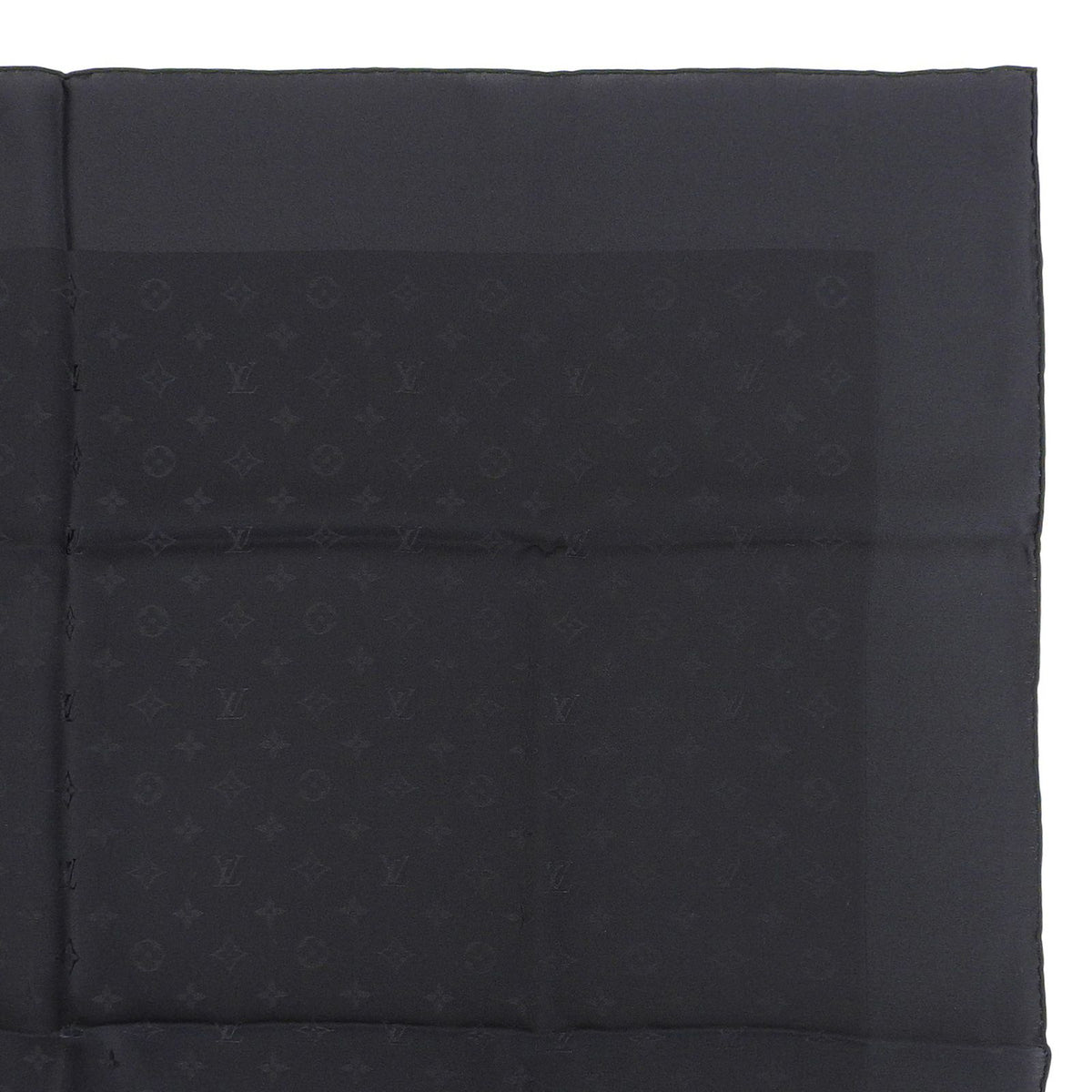 Louis Vuitton Carre Monaco Monogram Silk 100% Scarf Black — view 4