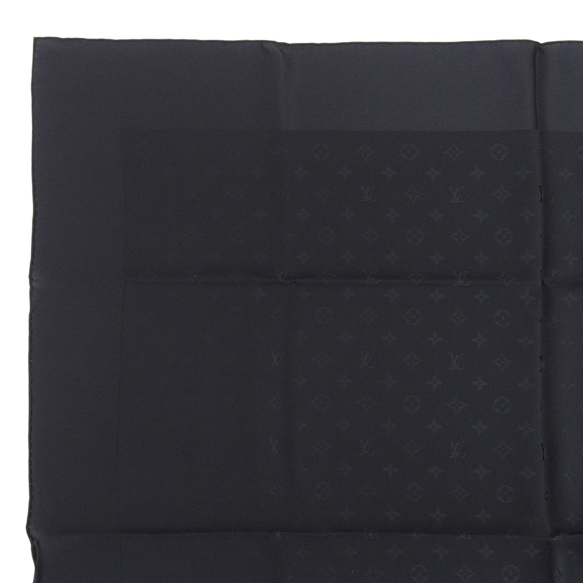 Louis Vuitton Carre Monaco Monogram Silk 100% Scarf Black — view 3