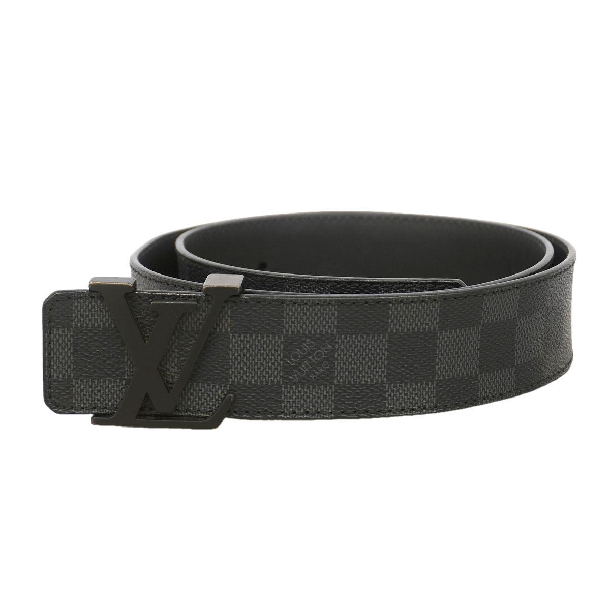 Louis Vuitton Belt Damier Graphite Ceinture LV Initial Black