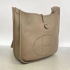 Hermes Shoulder Bag Evelyne Taurillon Clemence Etoupe Silver — view 2