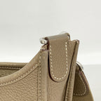 Hermes Shoulder Bag Evelyne Taurillon Clemence Etoupe Silver — view 8