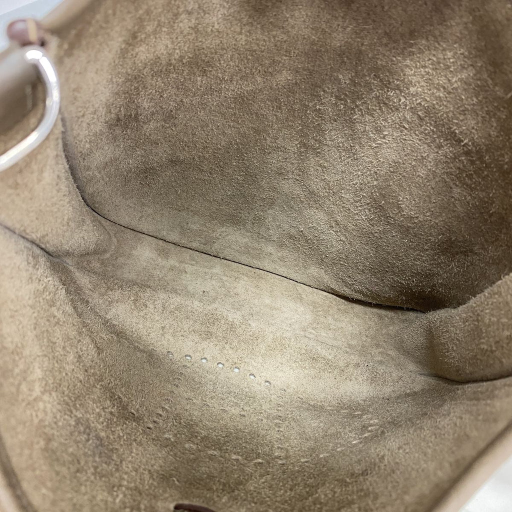 Hermes Shoulder Bag Evelyne Taurillon Clemence Etoupe Silver — view 4