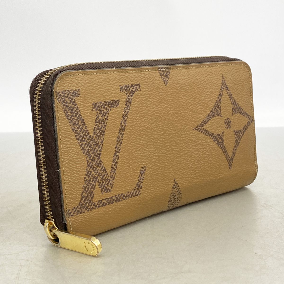 Louis Vuitton Wallet Monogram Giant Reverse Zippy Brown — view 2